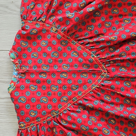Vintage Manhattan Western Paisley Tea Dress, Size 3 - Picture 14 of 14